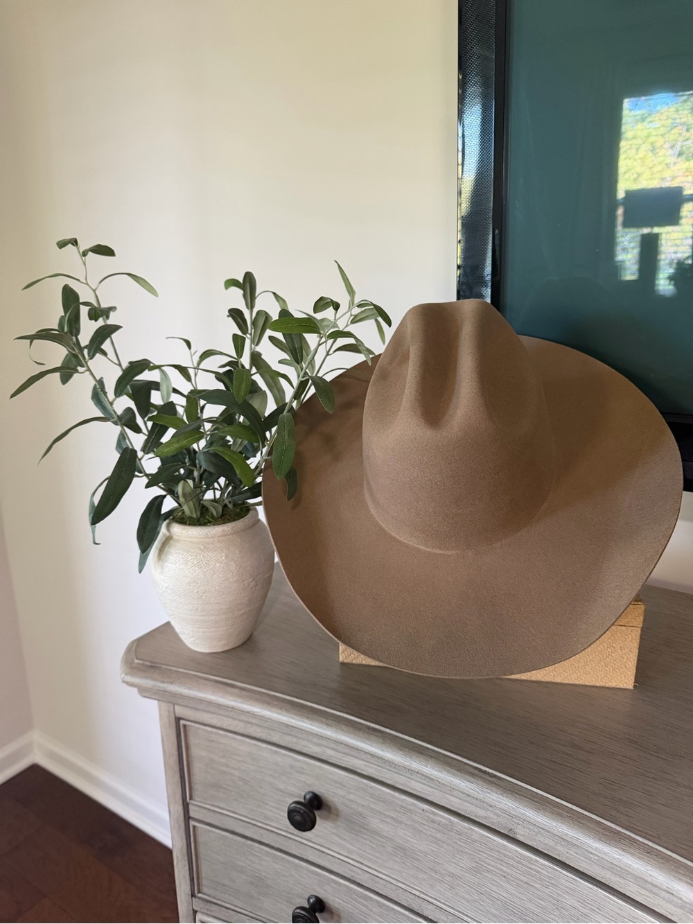 GIGI PIP Wide-Brim Felt Hat in Brown